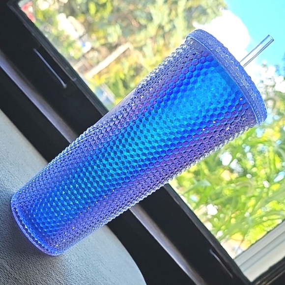 Starbucks 2023 Iridescent Clear Unicorn Studded Bling Venti 24oz Tumbler - Picture 3 of 11